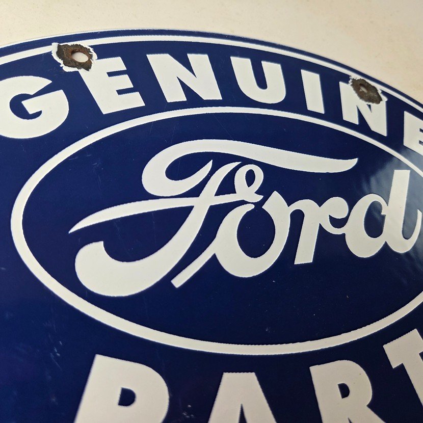 Vintage Ford Automobile Sign - Gas Car Service Station Pump Motor Porcelain Sign - Image 5