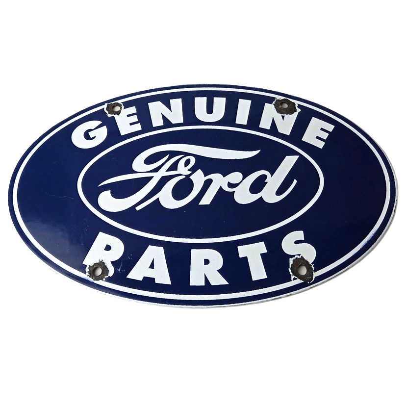 Vintage Ford Automobile Sign - Gas Car Service Station Pump Motor Porcelain Sign