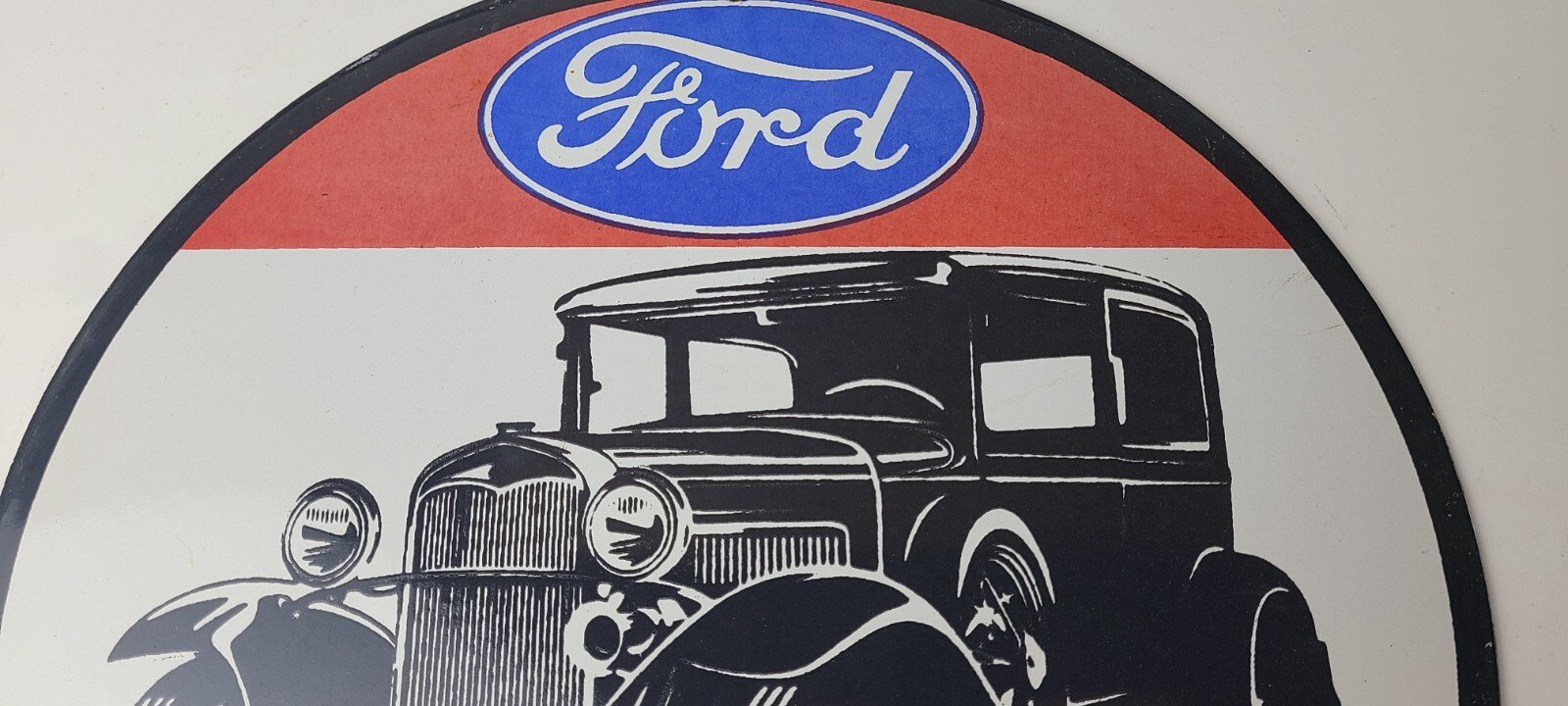 Vintage Ford Motors Sign - American Classic Garage Gas Automotive Porcelain Sign - Image 3