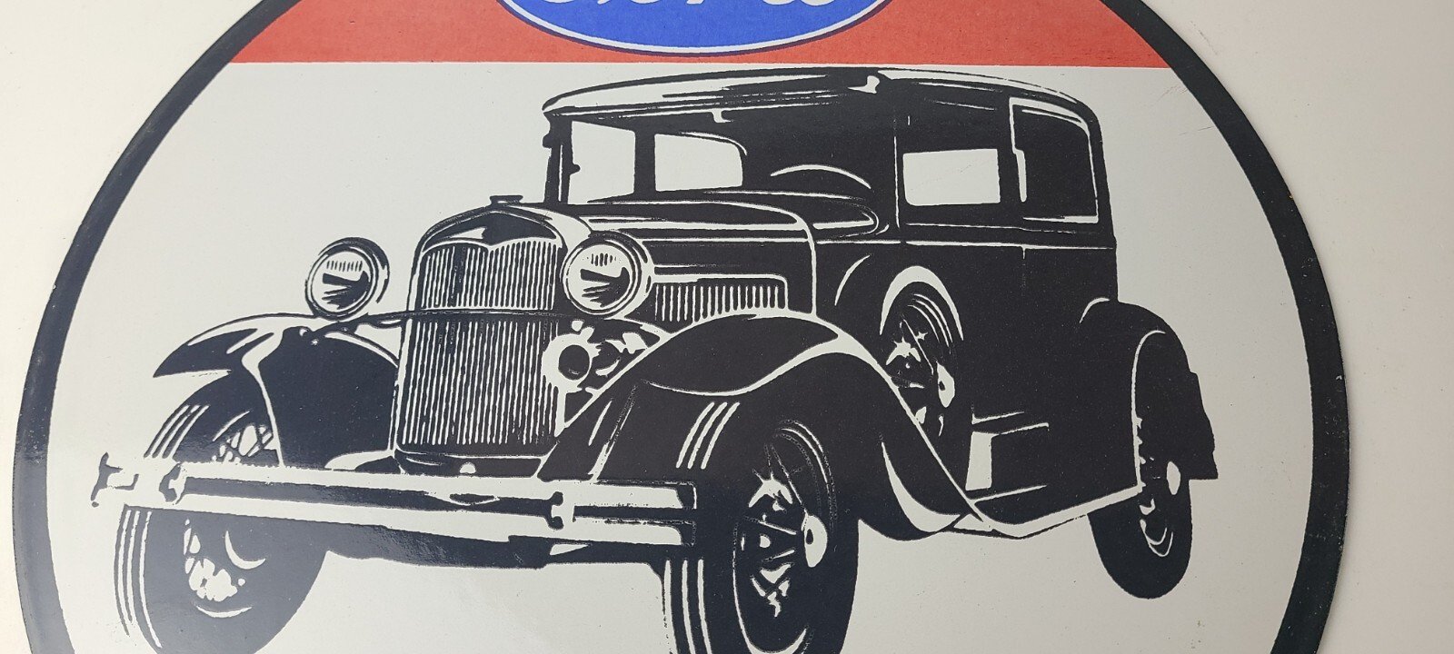 Vintage Ford Motors Sign - American Classic Garage Gas Automotive Porcelain Sign - Image 4