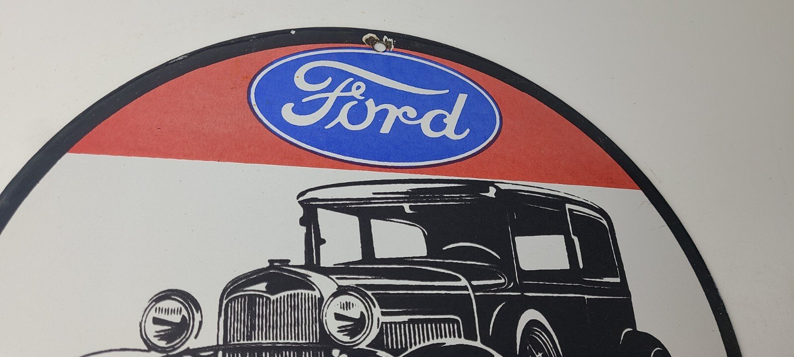 Vintage Ford Motors Sign - American Classic Garage Gas Automotive Porcelain Sign - Image 5