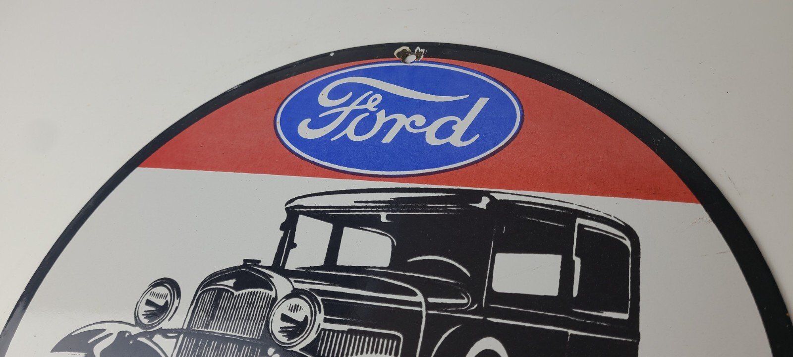 Vintage Ford Motors Sign - American Classic Garage Gas Automotive Porcelain Sign - Image 8
