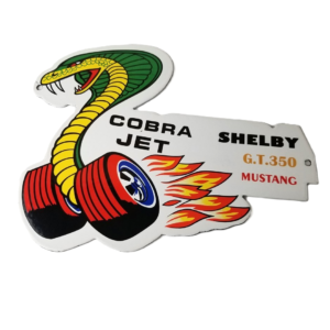 Vintage Ford Motors Sign - Cobra Jet Sales Service Shelby Mustang Porcelain Sign