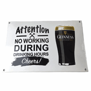 Vintage Guinness Beer Sign - Adult Beverage Bar Ad Gas Pump Porcelain Sign