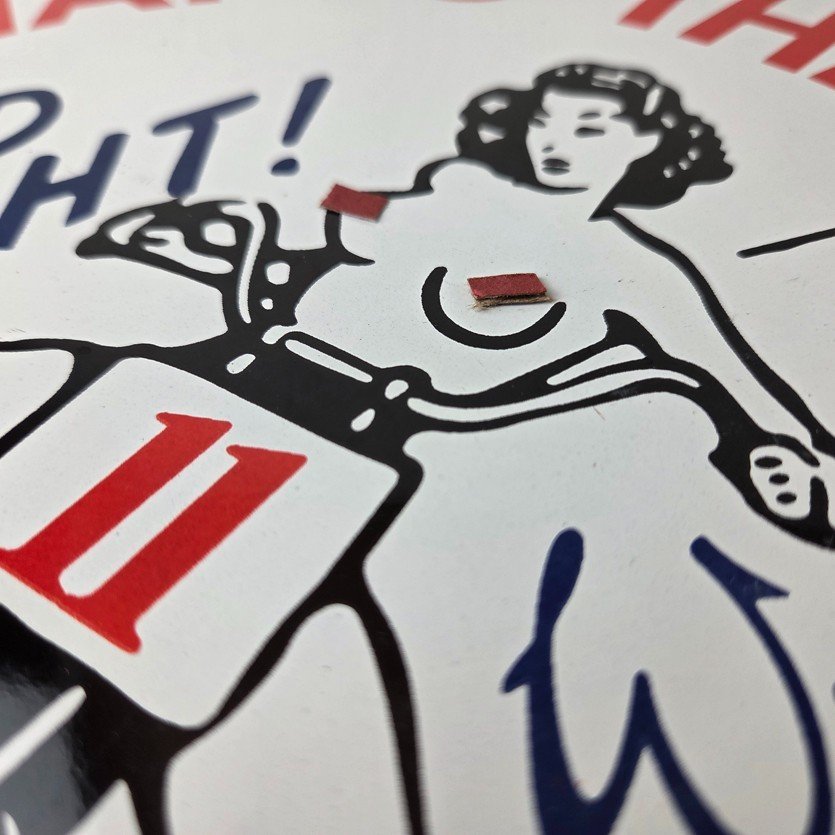 Vintage Harley Davidson Motorcycles Sign - 11 3/4" Gas Pump Porcelain Sign - Image 10