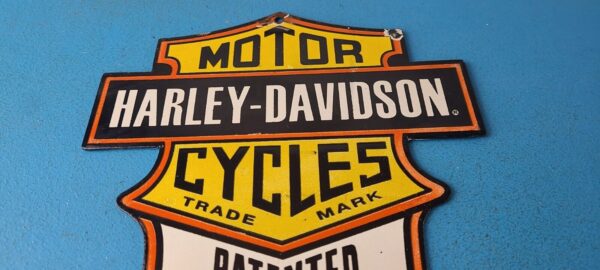 Vintage Harley Davidson Motorcycles Sign Display Gas Pump Porcelain Sign 305757326424 12