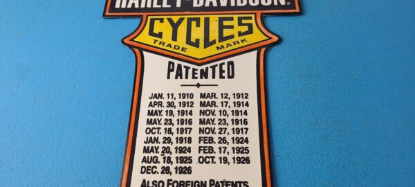 Vintage Harley Davidson Motorcycles Sign Display Gas Pump Porcelain Sign 305757326424 3