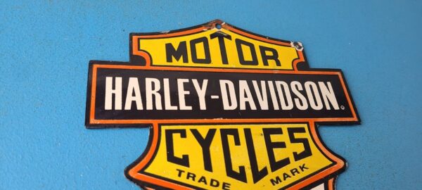 Vintage Harley Davidson Motorcycles Sign Display Gas Pump Porcelain Sign 305757326424 4