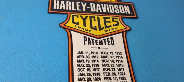 Vintage Harley Davidson Motorcycles Sign Display Gas Pump Porcelain Sign 305757326424 5