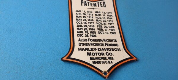 Vintage Harley Davidson Motorcycles Sign Display Gas Pump Porcelain Sign 305757326424 6