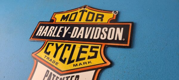 Vintage Harley Davidson Motorcycles Sign Display Gas Pump Porcelain Sign 305757326424 7