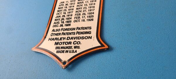 Vintage Harley Davidson Motorcycles Sign Display Gas Pump Porcelain Sign 305757326424 9