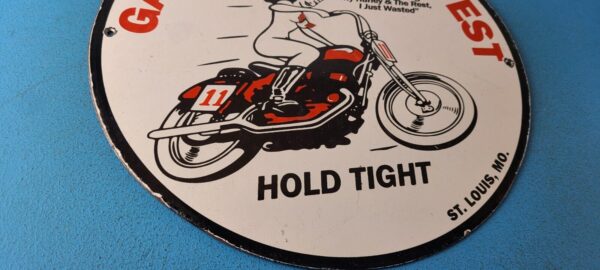 Vintage Harley Davidson Motorcycles Sign Gateway Biker Gas Pump Porcelain Sign 305444951474 6