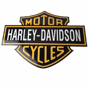 Vintage Harley Davidson Motorcycles Sign - Porcelain Gas Service Station Sign