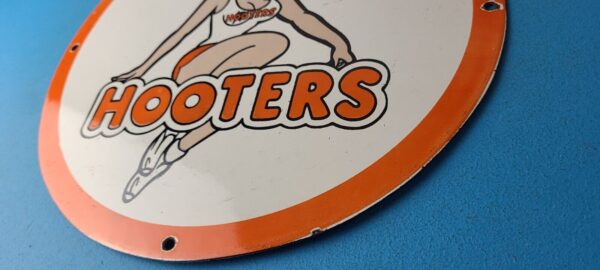 Vintage Hooters Sign Betty Boop Chicken Wing Gas Pump Porcelain Sign 305739850094 9