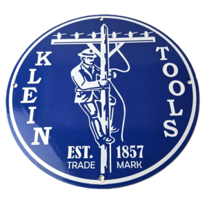 Vintage Klein Tools Porcelain Sign - Auto Mechanic Gas Service Shop Garage Sign