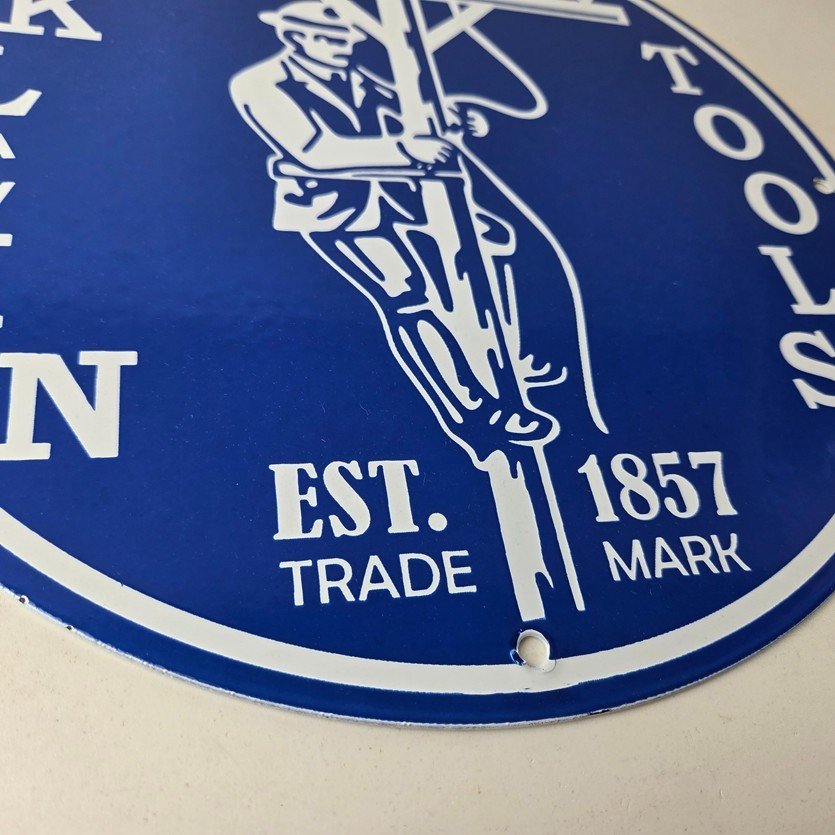 Vintage Klein Tools Porcelain Sign - Auto Mechanic Gas Service Shop Garage Sign - Image 8