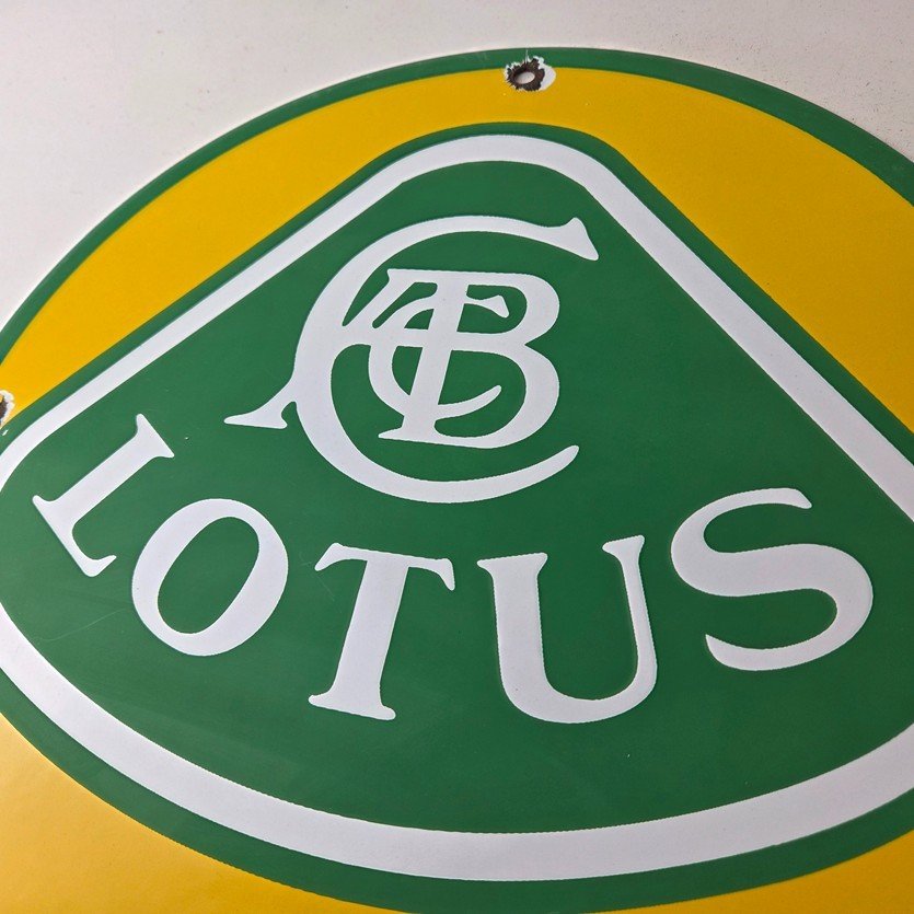 Vintage Lotus Cars ACB Logo Porcelain Sign - British Sports Car Sign - Image 12