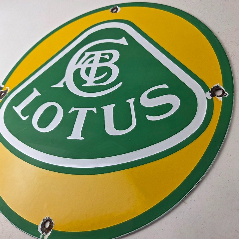 Vintage Lotus Cars ACB Logo Porcelain Sign - British Sports Car Sign - Image 13