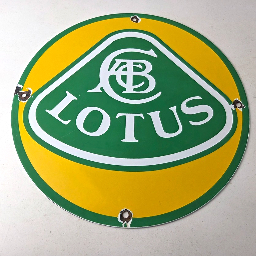 Vintage Lotus Cars ACB Logo Porcelain Sign - British Sports Car Sign - Image 15