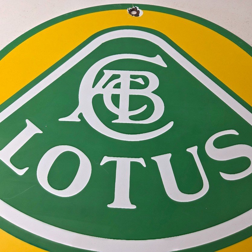 Vintage Lotus Cars ACB Logo Porcelain Sign - British Sports Car Sign - Image 3
