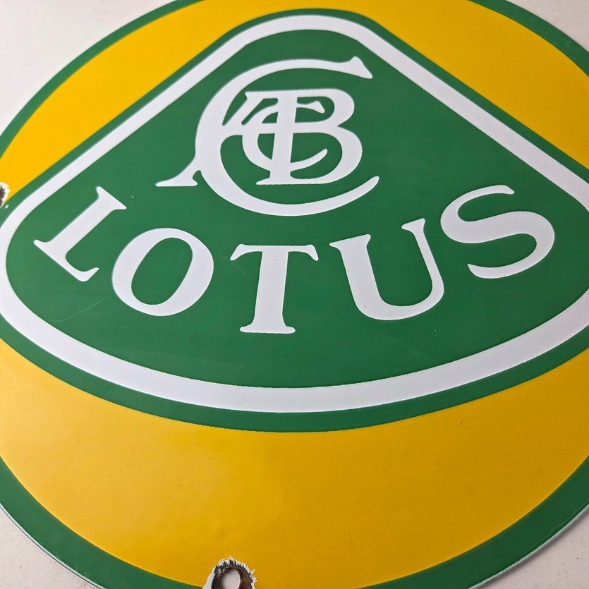 Vintage Lotus Cars ACB Logo Porcelain Sign - British Sports Car Sign - Image 4