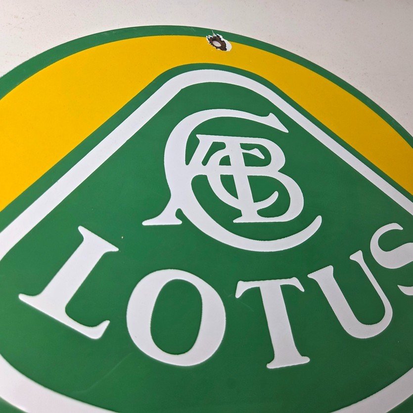 Vintage Lotus Cars ACB Logo Porcelain Sign - British Sports Car Sign - Image 5