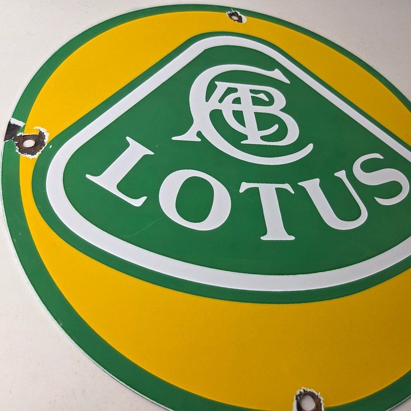 Vintage Lotus Cars ACB Logo Porcelain Sign - British Sports Car Sign - Image 6