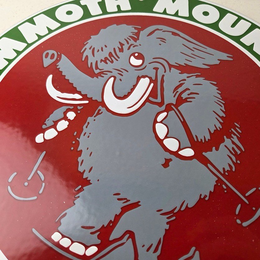 Vintage Mammoth Mountain Sign - California Ski Park Gas Pump Porcelain Sign - Image 3