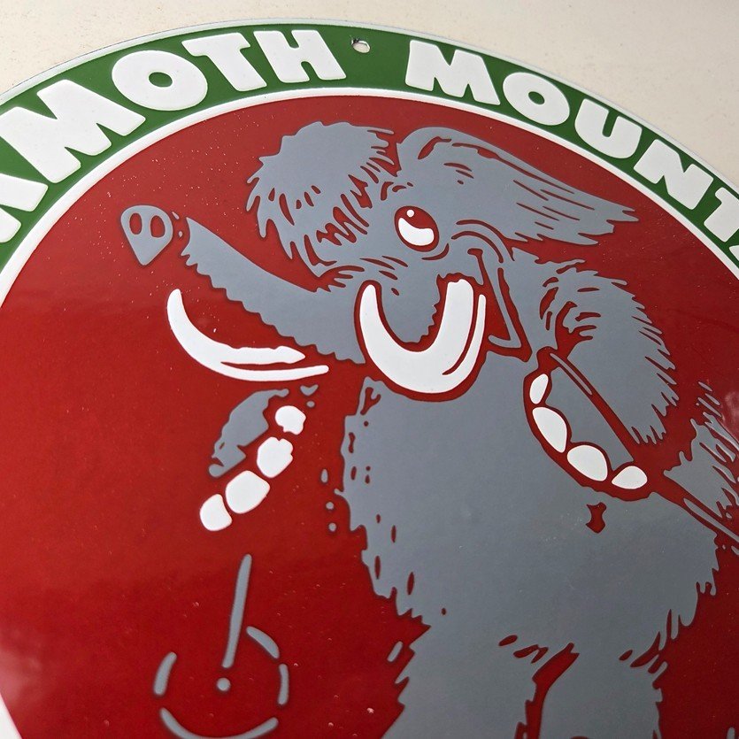 Vintage Mammoth Mountain Sign - California Ski Park Gas Pump Porcelain Sign - Image 5