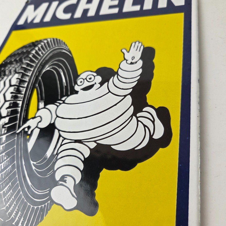 Vintage Michelin Tires Bibendum Sign - Gas Pump Advertising Service Sign - Image 13