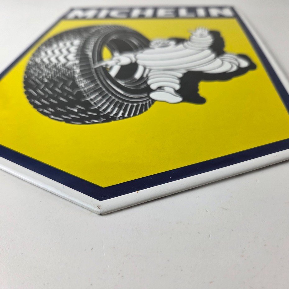 Vintage Michelin Tires Bibendum Sign - Gas Pump Advertising Service Sign - Image 15