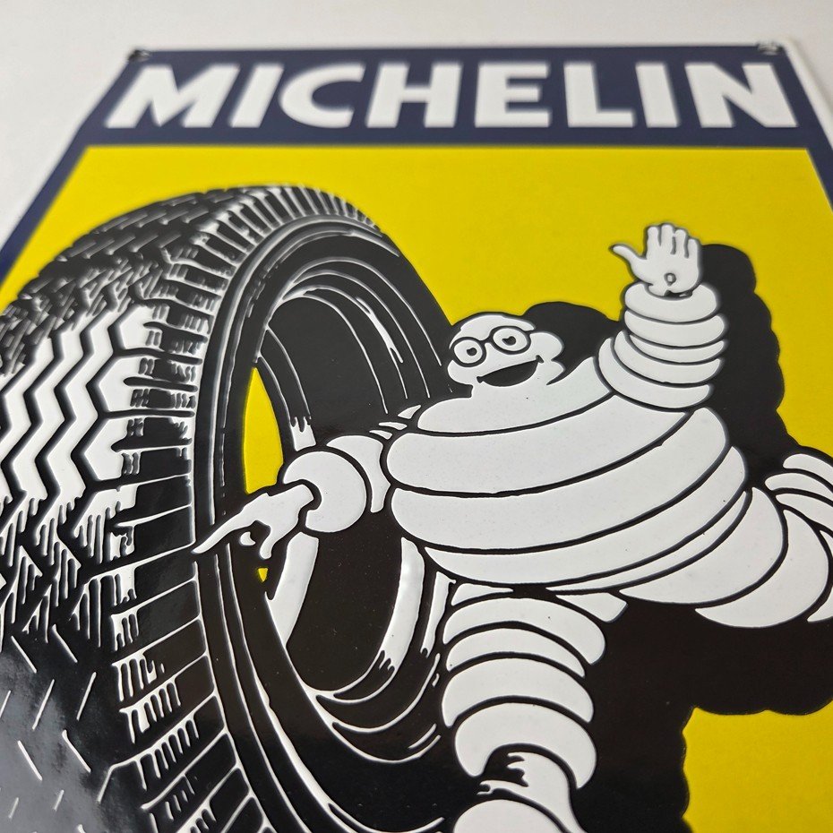 Vintage Michelin Tires Bibendum Sign - Gas Pump Advertising Service Sign - Image 16