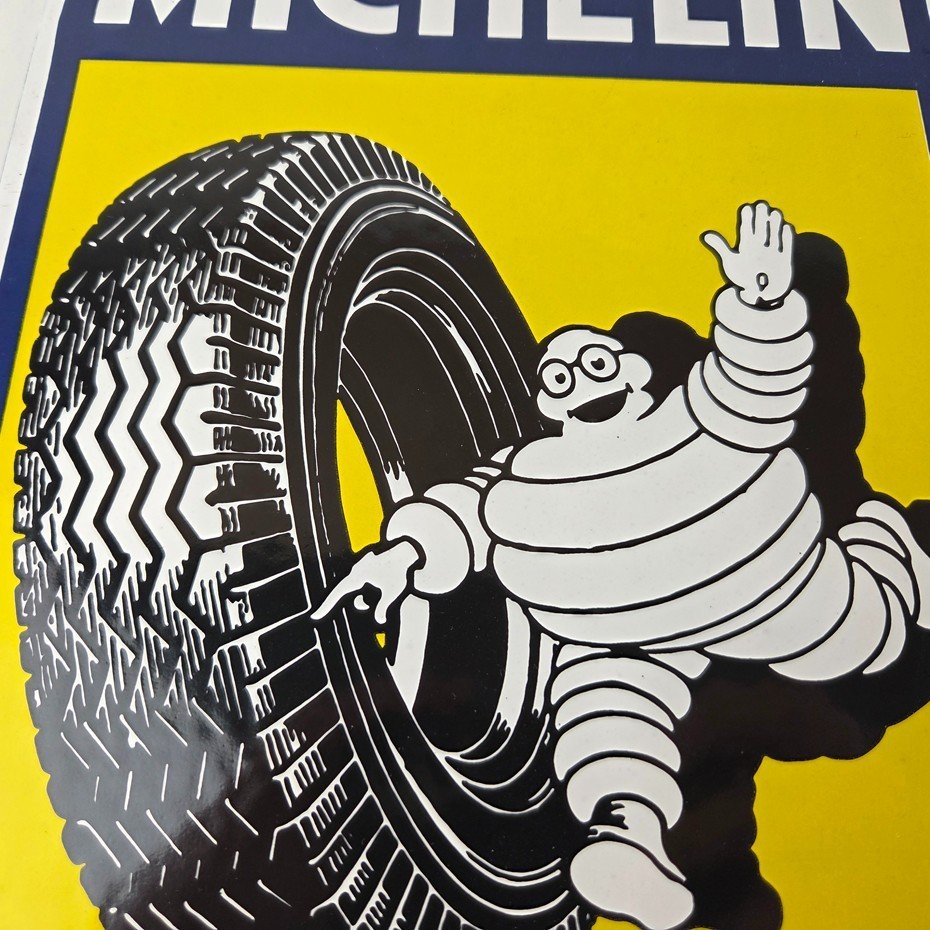 Vintage Michelin Tires Bibendum Sign - Gas Pump Advertising Service Sign - Image 4