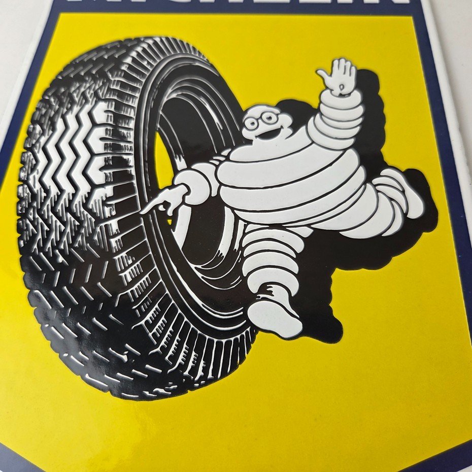 Vintage Michelin Tires Bibendum Sign - Gas Pump Advertising Service Sign - Image 5