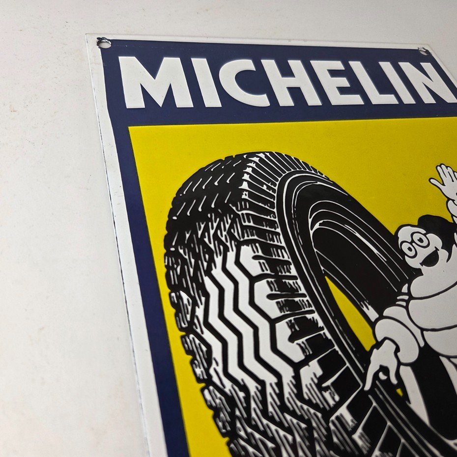 Vintage Michelin Tires Bibendum Sign - Gas Pump Advertising Service Sign - Image 6