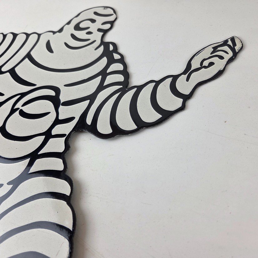 Vintage Michelin Tires Sign - Bibendum Flange Flat Sales Service Dealer Sign - Image 12