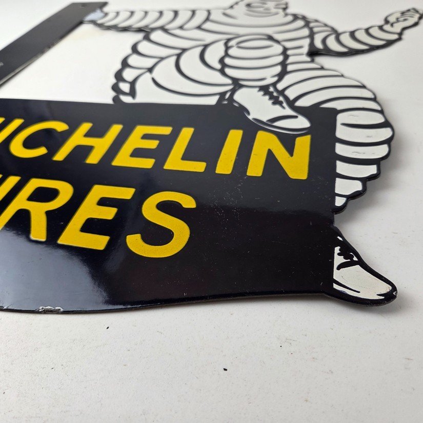 Vintage Michelin Tires Sign - Bibendum Flange Flat Sales Service Dealer Sign - Image 10