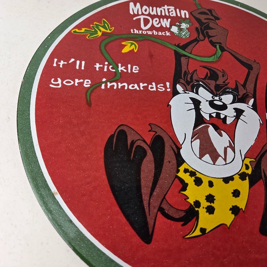 Vintage Mountain Dew Sign - Porcelain Gas Service Station Pump Soda Bottle Sign - Image 6