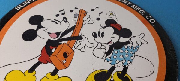 Vintage Music Instrument Sign Drums Guitar Disney Mickey Mouse Gas Pump Sign 305377535964 11