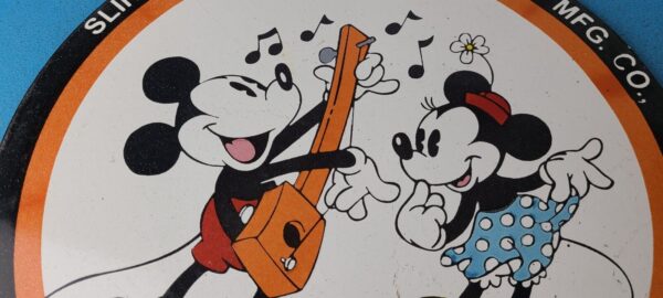 Vintage Music Instrument Sign Drums Guitar Disney Mickey Mouse Gas Pump Sign 305377535964 2