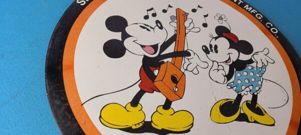Vintage Music Instrument Sign Drums Guitar Disney Mickey Mouse Gas Pump Sign 305377535964 5
