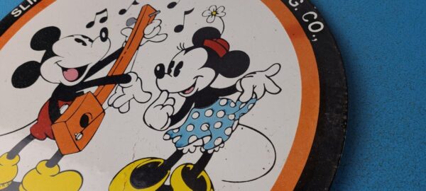 Vintage Music Instrument Sign Drums Guitar Disney Mickey Mouse Gas Pump Sign 305377535964 8
