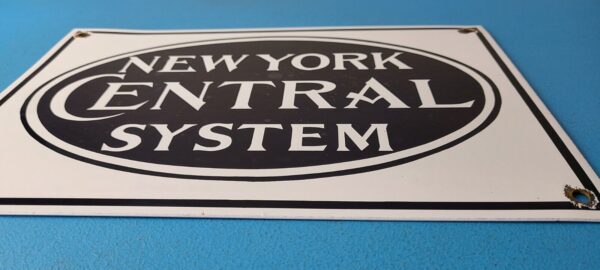 Vintage New York Central System Sign Train Rail Porcelain Ticket Station Sign 305702914104 10