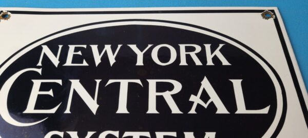 Vintage New York Central System Sign Train Rail Porcelain Ticket Station Sign 305702914104 12