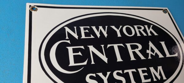 Vintage New York Central System Sign Train Rail Porcelain Ticket Station Sign 305702914104 4