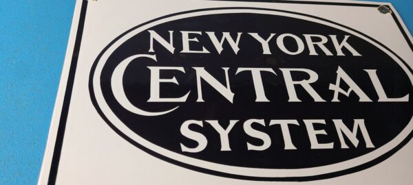 Vintage New York Central System Sign Train Rail Porcelain Ticket Station Sign 305702914104 5