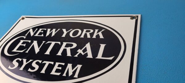 Vintage New York Central System Sign Train Rail Porcelain Ticket Station Sign 305702914104 8