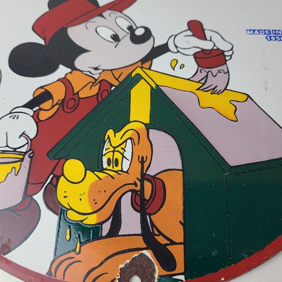Vintage Pee Gee Paints Sign - Mickey Painting Brush Gas Pump Porcelain Sign - Image 4