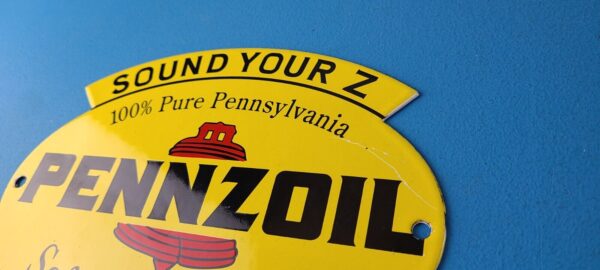 Vintage Pennzoil Sign Safe Lubrication Gas Service Station Pump Porcelain Sign 305751564644 7